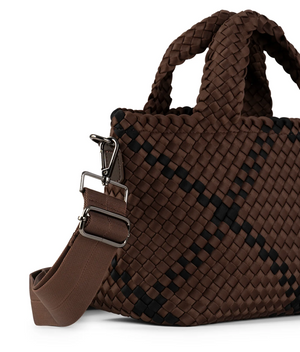 Mark Woven Mini Tote Espresso/Chocolate/Black