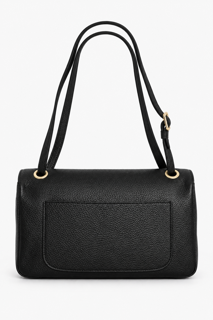 Aurora Leather Tote- Black