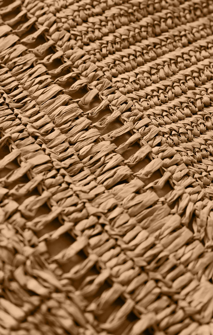 Hideaway Raffia Tote-Natural
