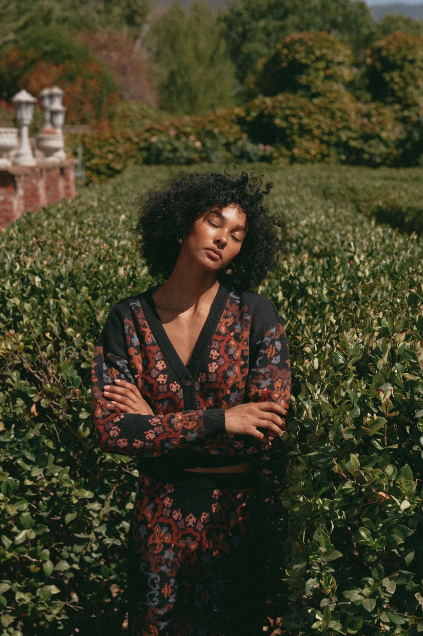 Daniella Sweater -Ebony Print