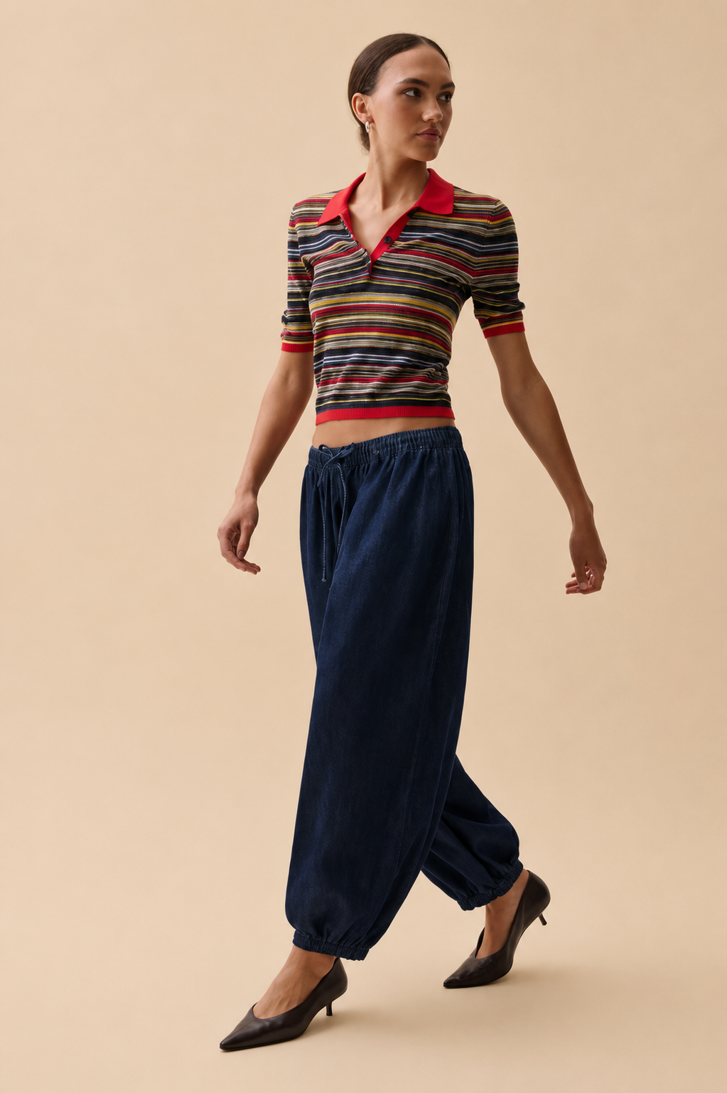 Freya Pull On Harem Pant - Celeste