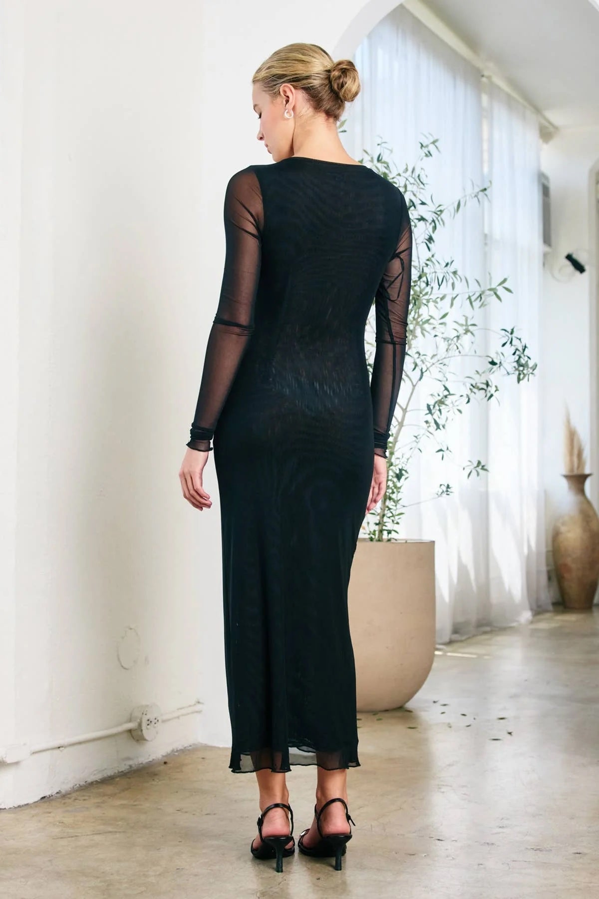 Night Out Mesh Dress Black