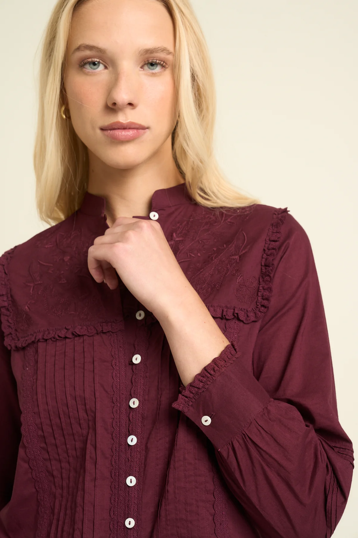 SONMER Mila Blouse Burgundy