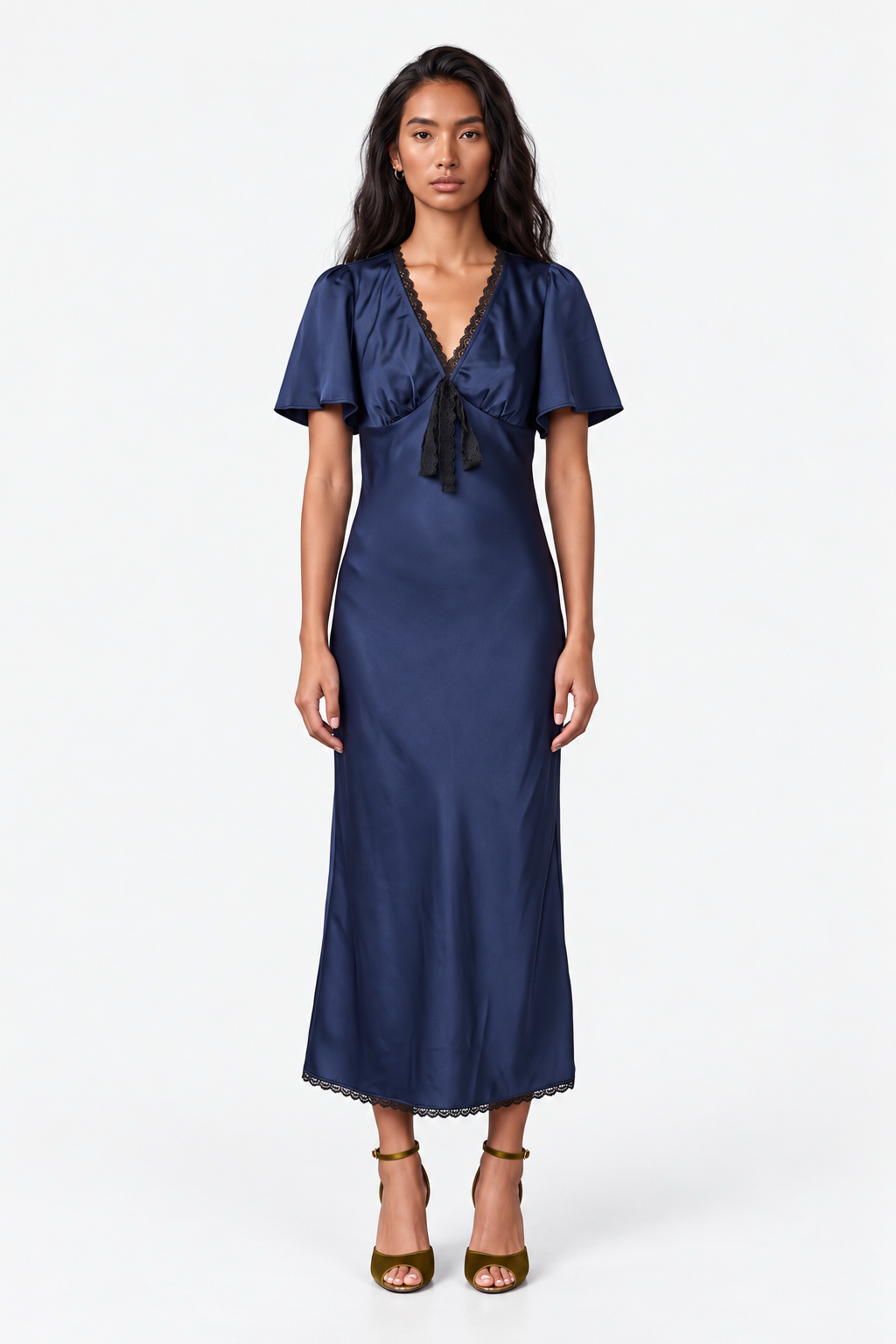 Claire Navy Midi Dress