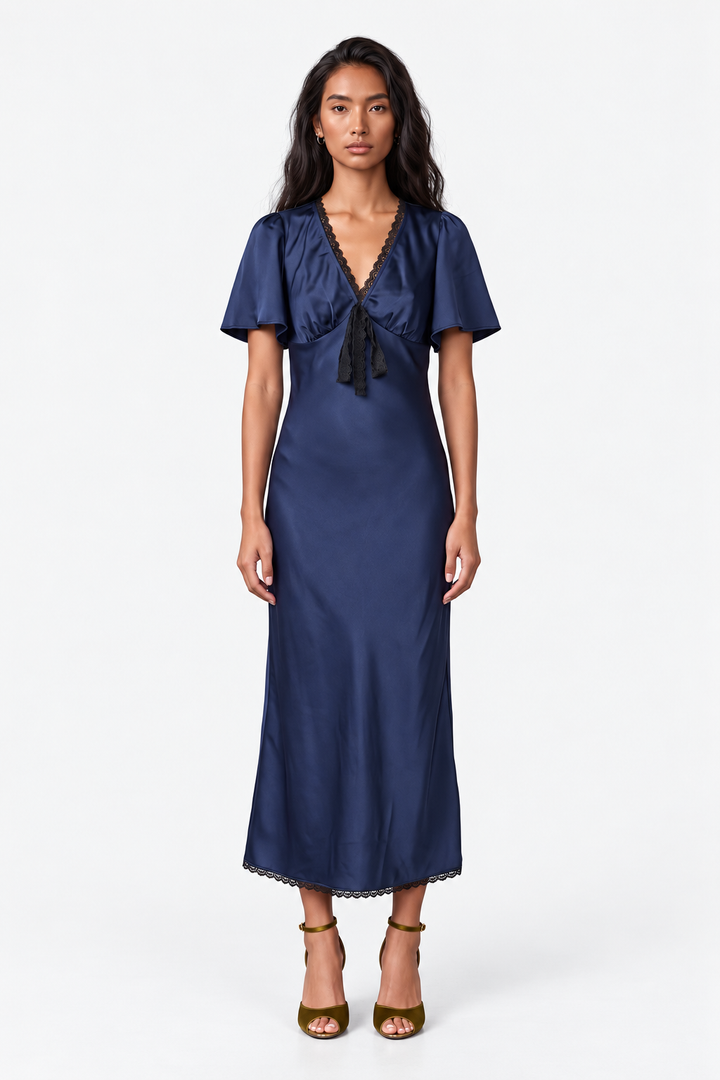 Claire Navy Midi Dress