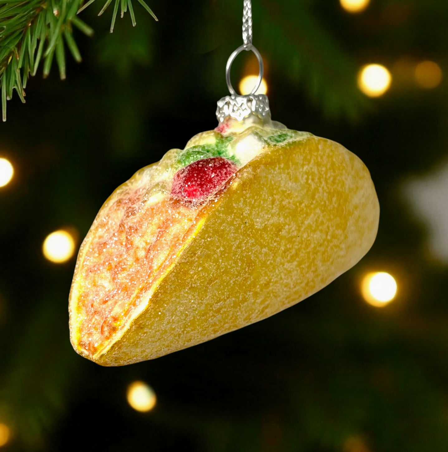 Taco Glass Ornament