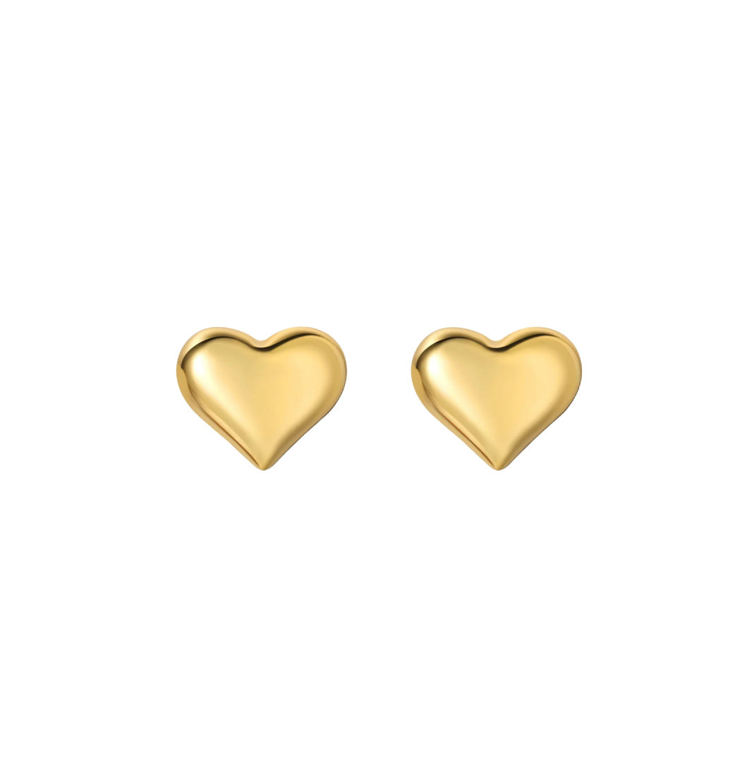 SS Gold Puffy Heart 1"