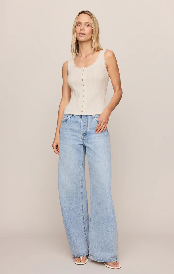 Lainey Pointelle Tank-Cloud