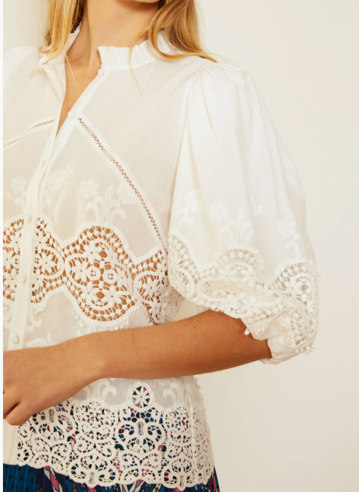 Celeste Lace Top Ivory