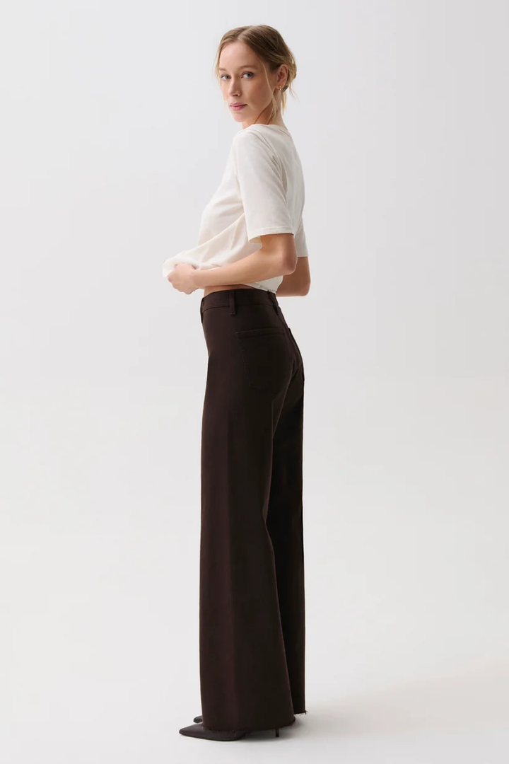 Penny High Rise Wide Leg-Mocha