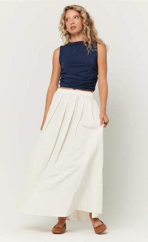 Wyatt Ruched Side Tank Navy