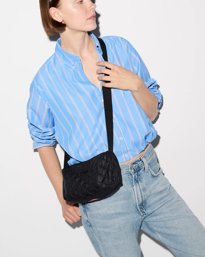 Metro Boxy East-West Crossbody-Black