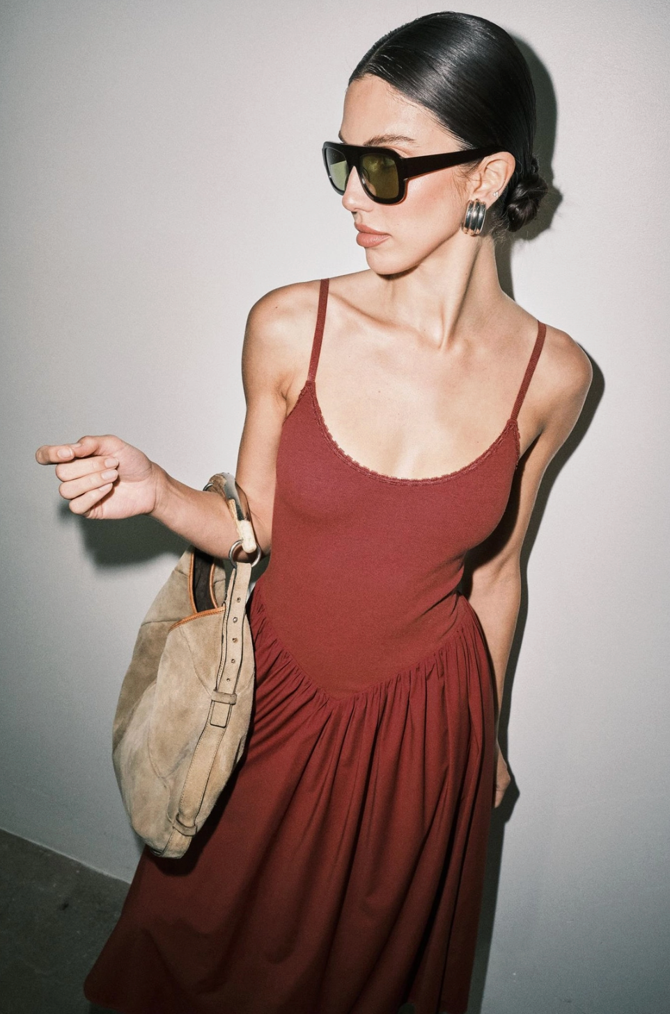 Amanda Maxi Dress-Brown