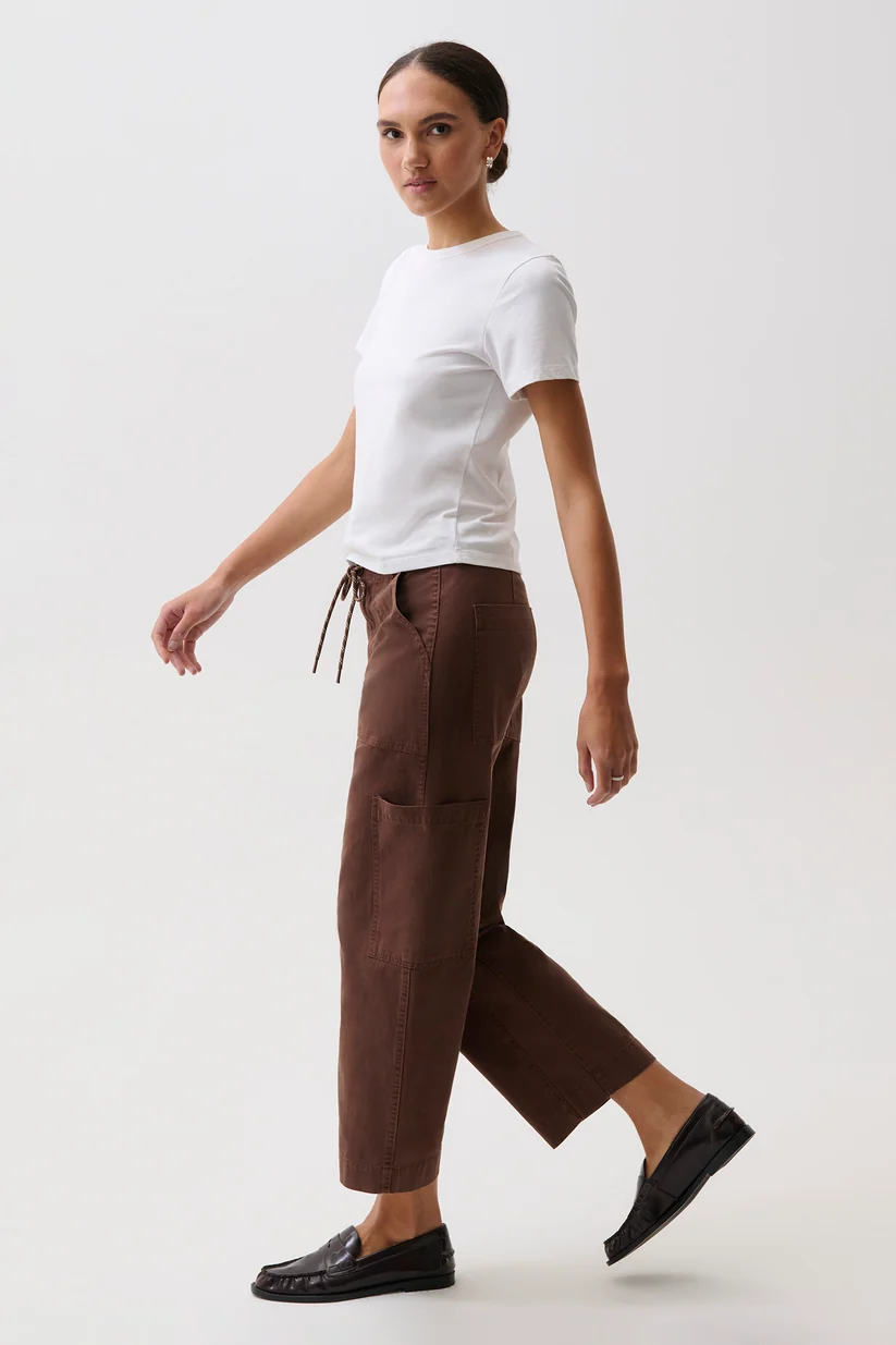 Sabrina Curved Utility Pant-Lindt