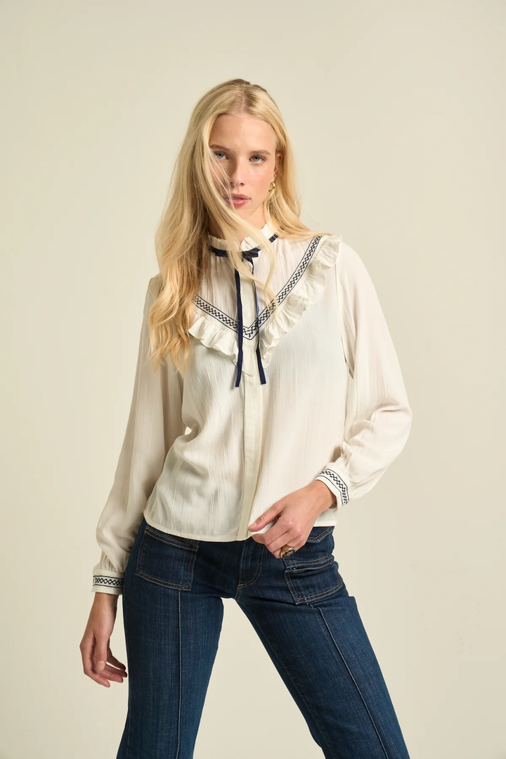 SONMER Hazel Blouse Off White
