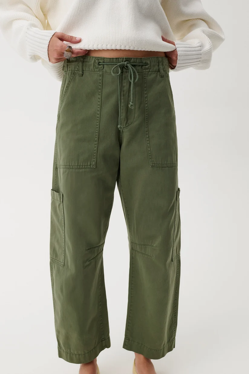 Sabrina Curved Utility Pant-Meadow