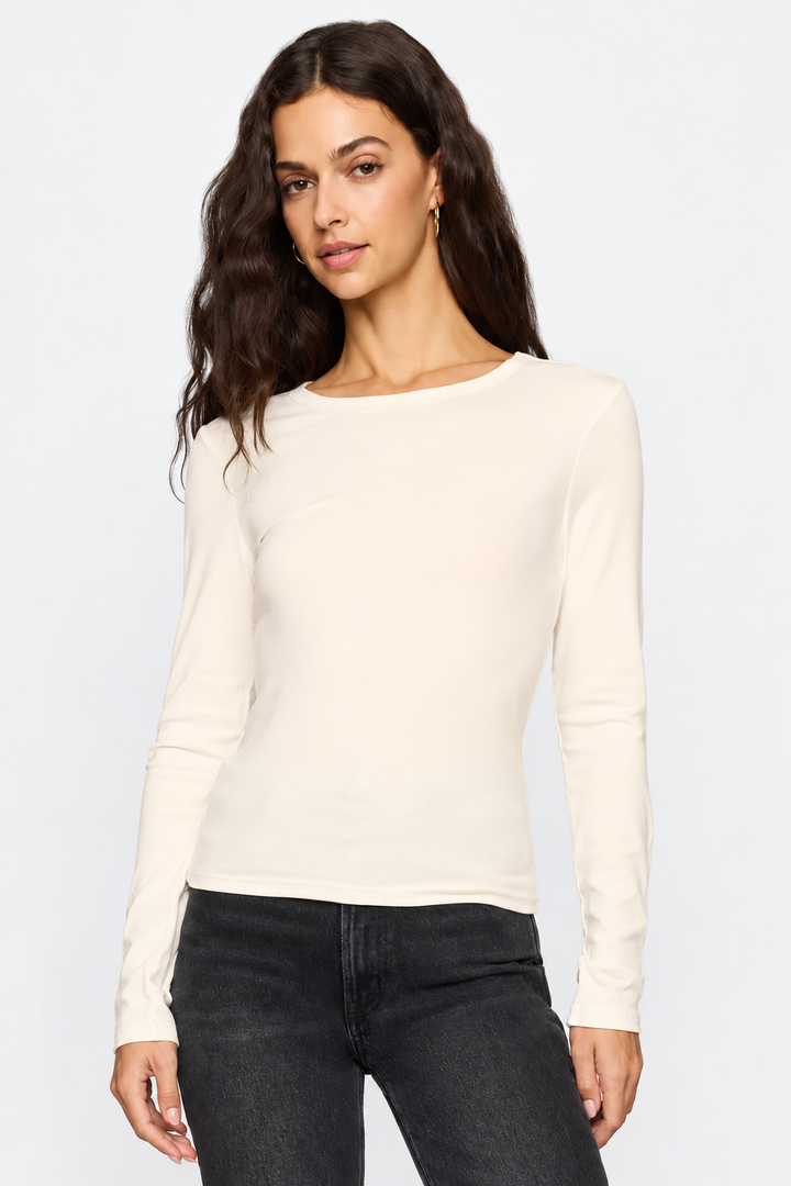 Second Skin Crew L/S-Sandstone