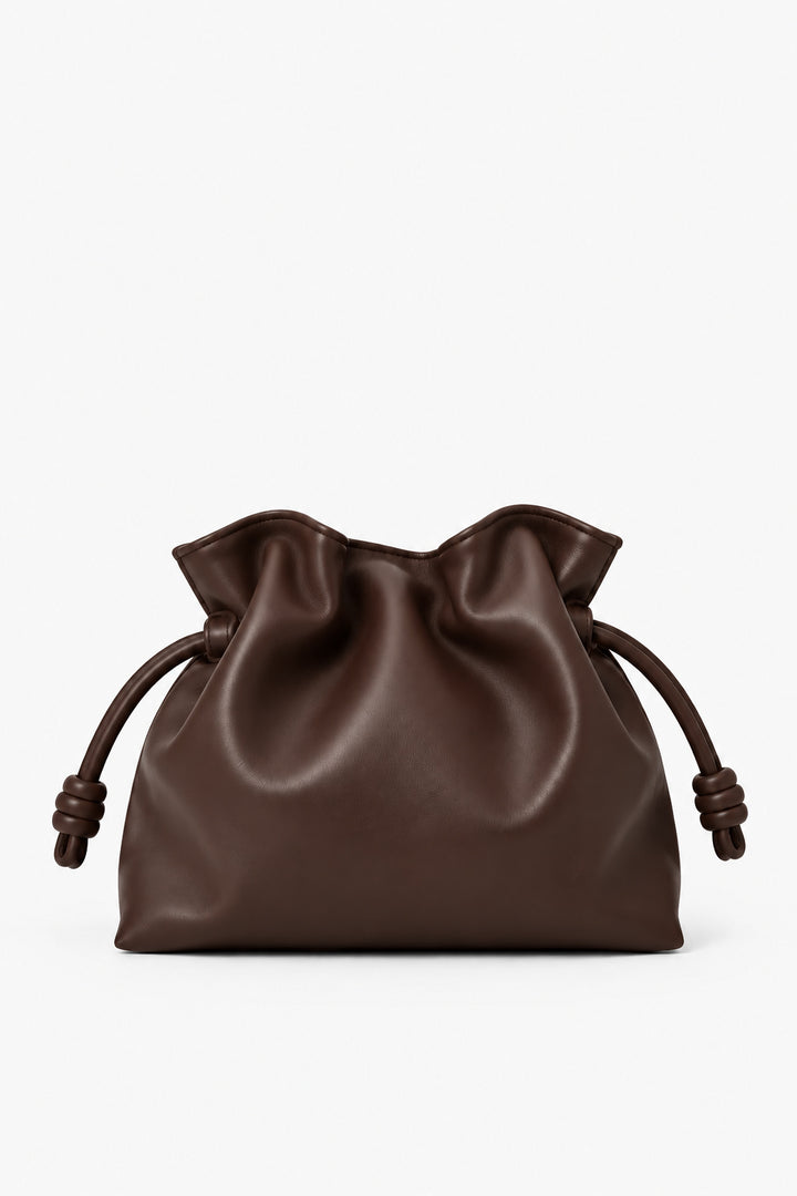 Lucia Leather Tote- Brown
