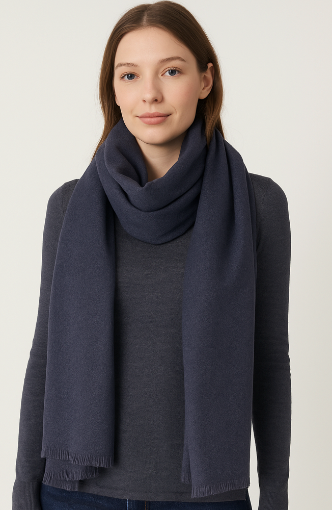 Myra Wrap Scarf - Indigo