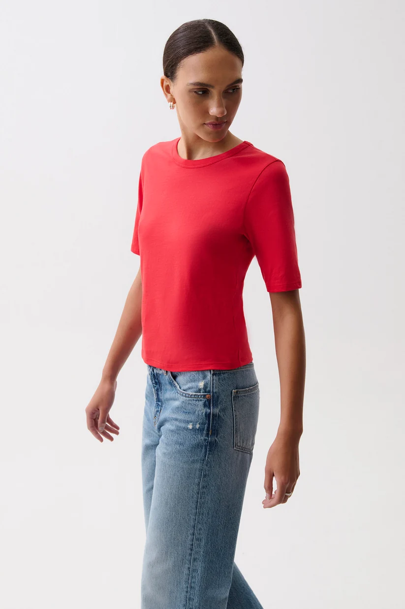Melika Quarter Sleeve Tee - Negroni