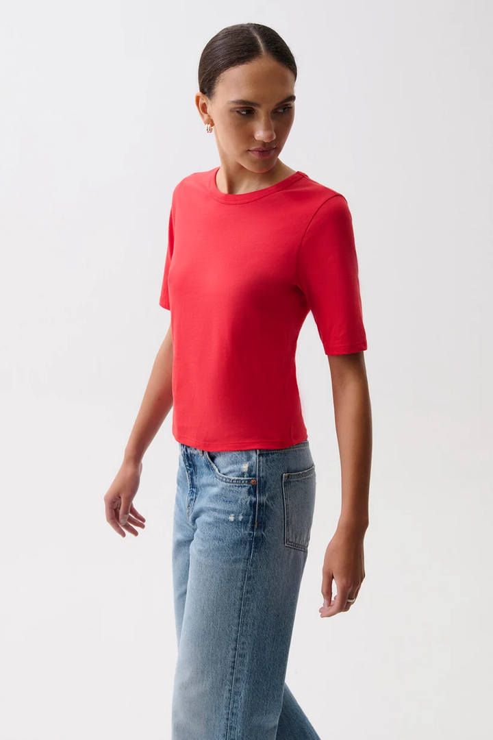 Melika Quarter Sleeve Tee - Negroni