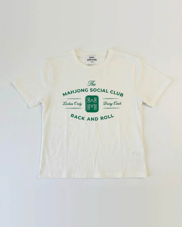 Mahjong Social Club Tee-Off White