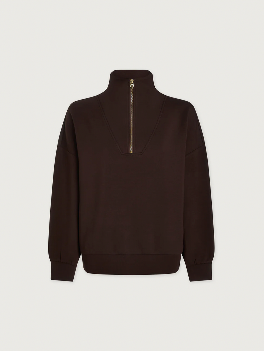 Hawley Half-Zip Sweat Coffee Bean
