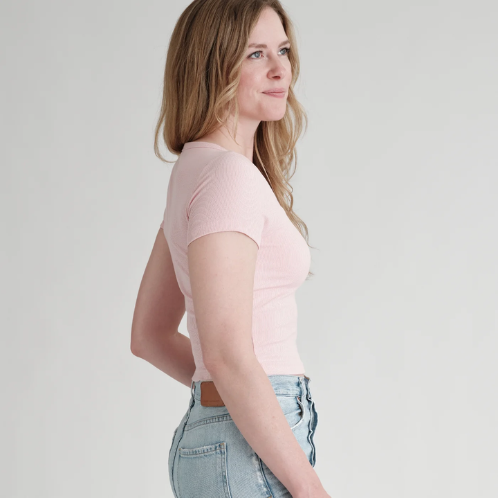 Undun Cropped Medium Volume-Pink