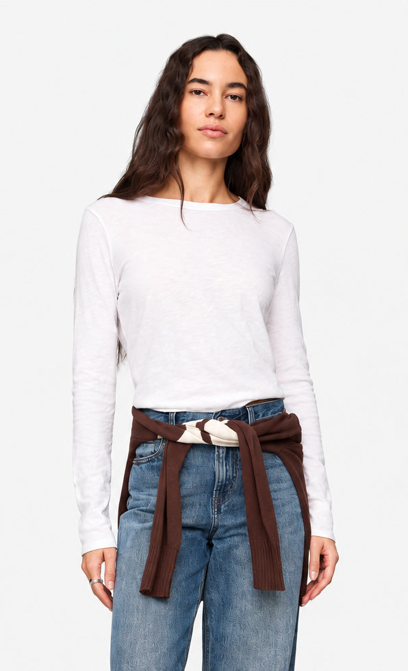 Junie Long Sleeve Tee-White