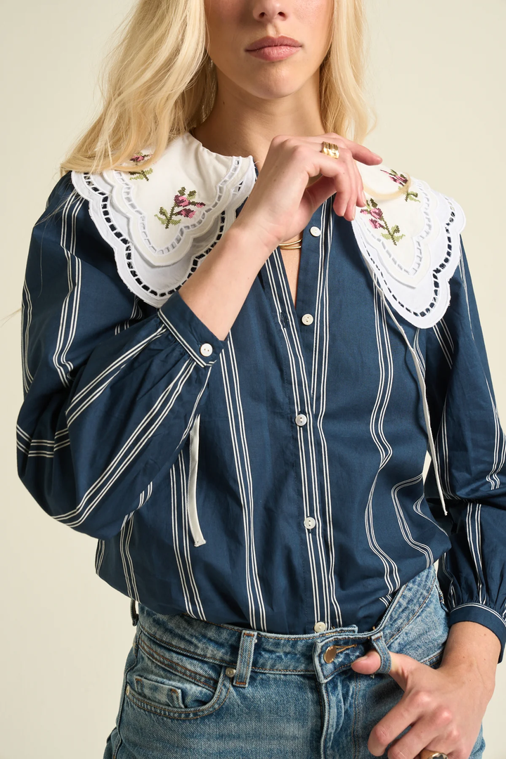 SONMER Daphne Blouse Navy