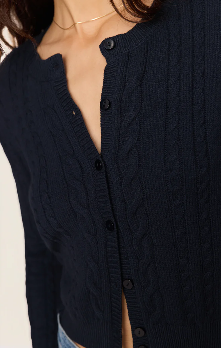 Cera Long Sleeve Cardigan-Eclipse