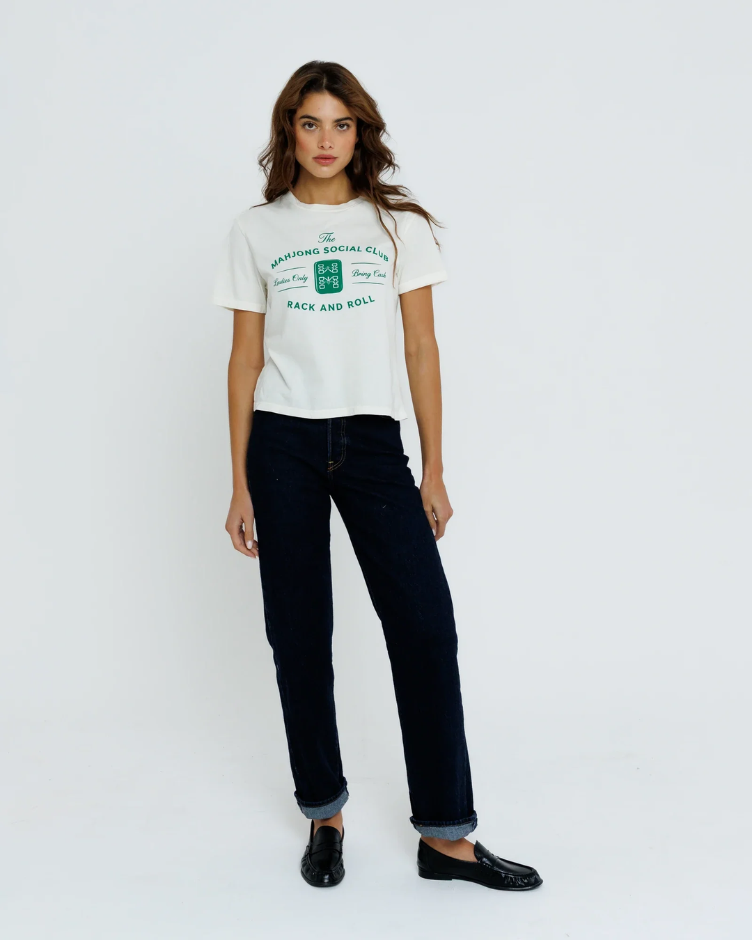 Mahjong Social Club Tee-Off White
