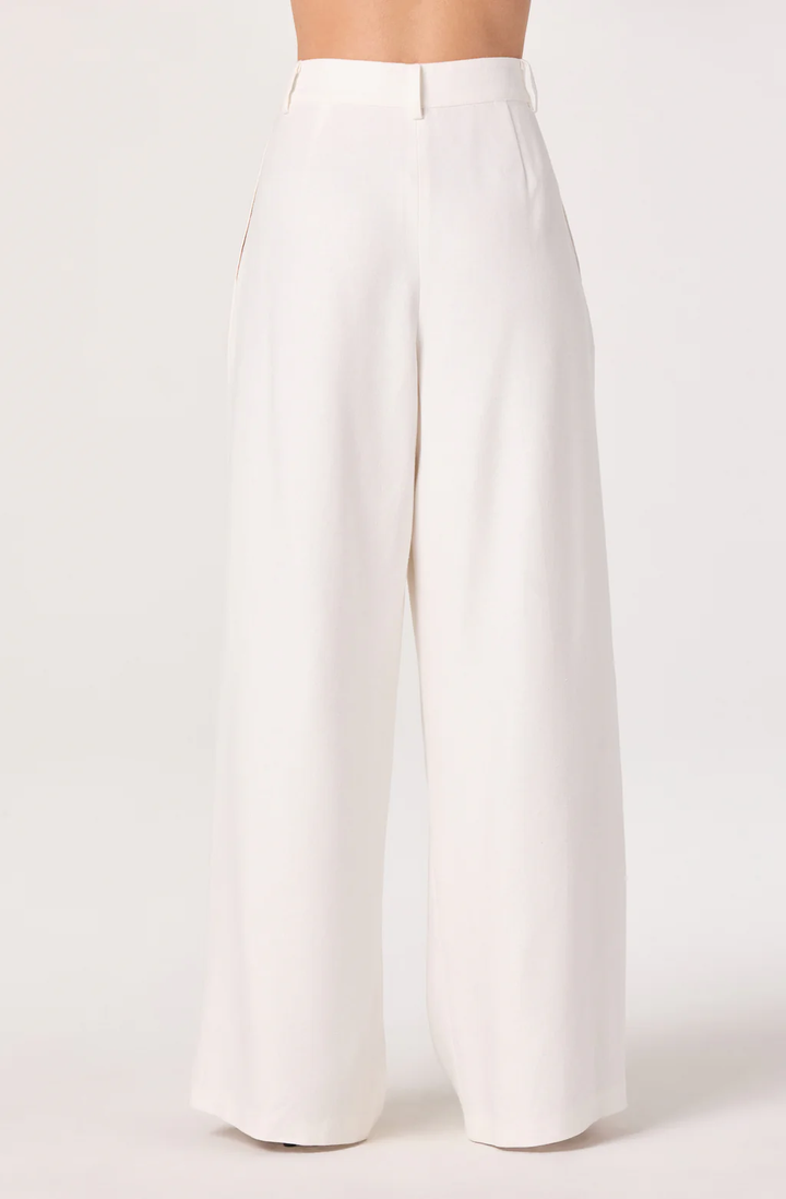 Talulla Wide-Leg Linen Pants-Off White