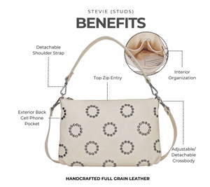 Stevie Studs Crossbody Camel