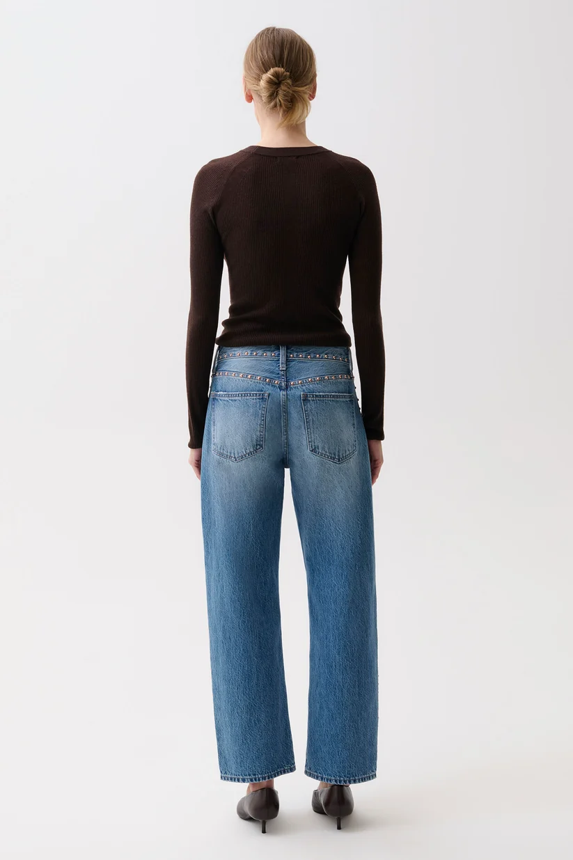 Lexi Mid Bowed Straight-Star Studded