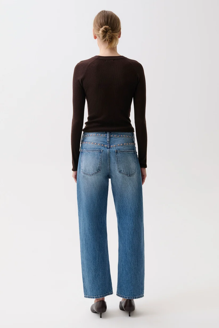 Lexi Mid Bowed Straight-Star Studded