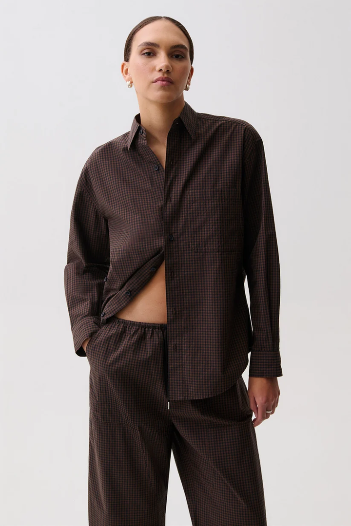 Mila Button Down Wrap Top - Hot Toddy