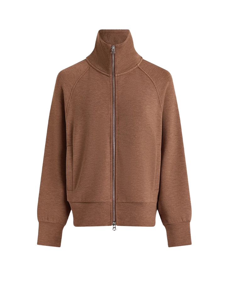 Tyde Zip Through Sweat-Golden Bronze Marl