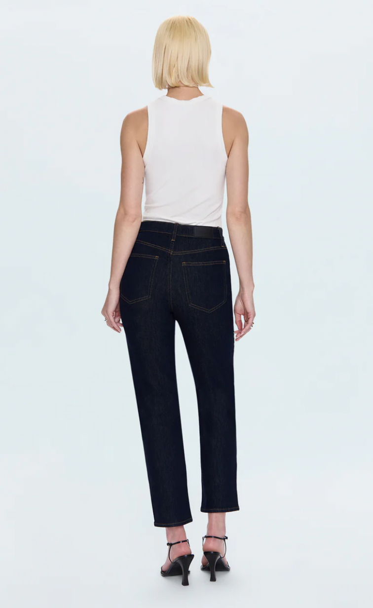 Bri Ankle High Rise Straight Jean - Nightfall