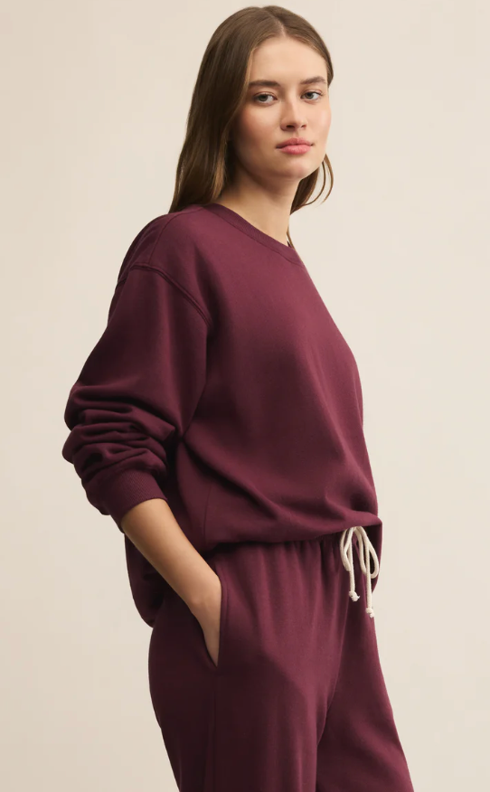 Boyfriend Sweatshirt Merlot