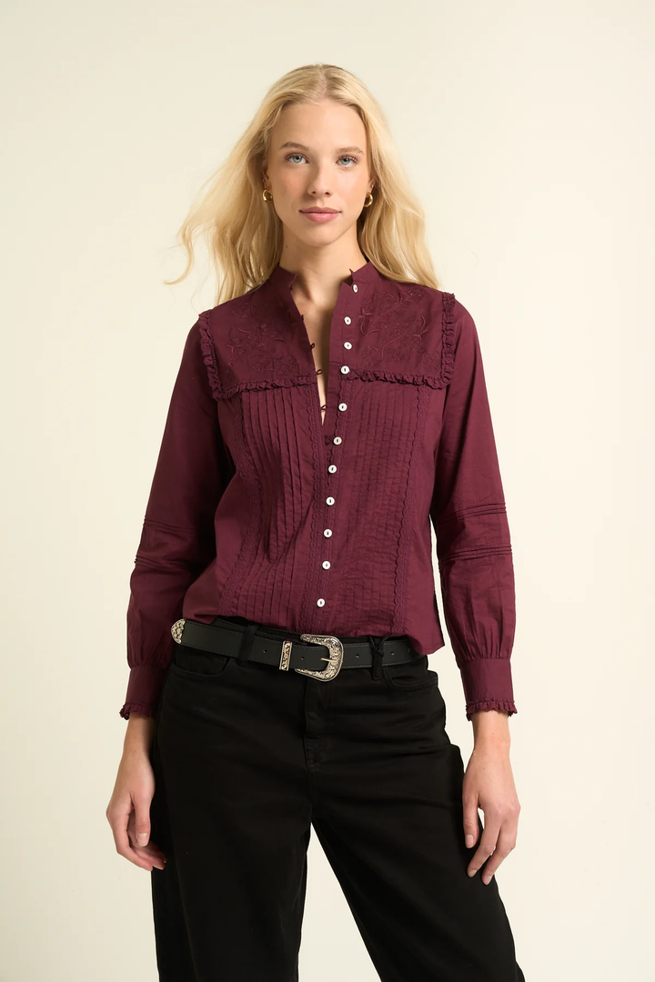 SONMER Mila Blouse Burgundy