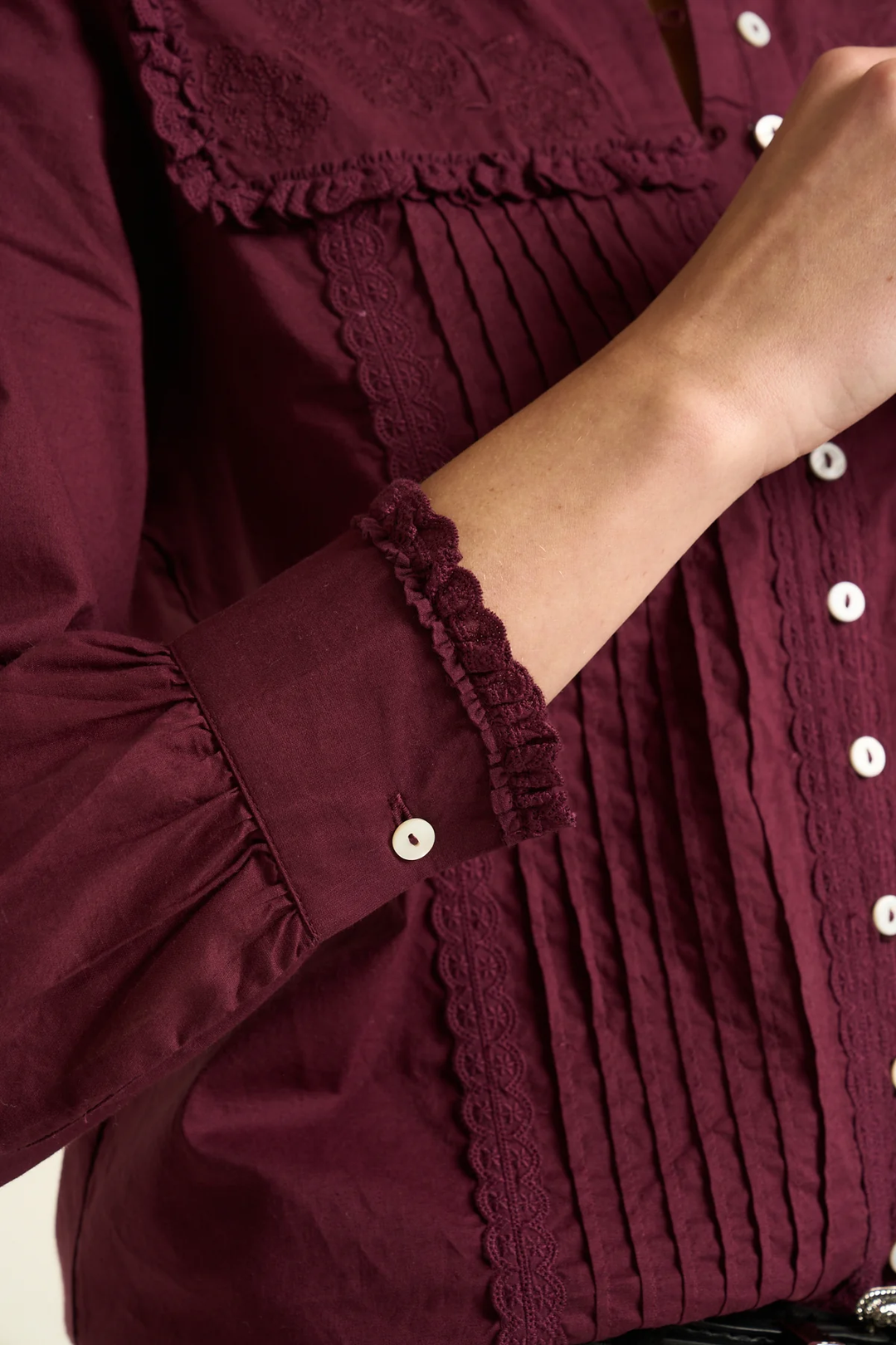 SONMER Mila Blouse Burgundy