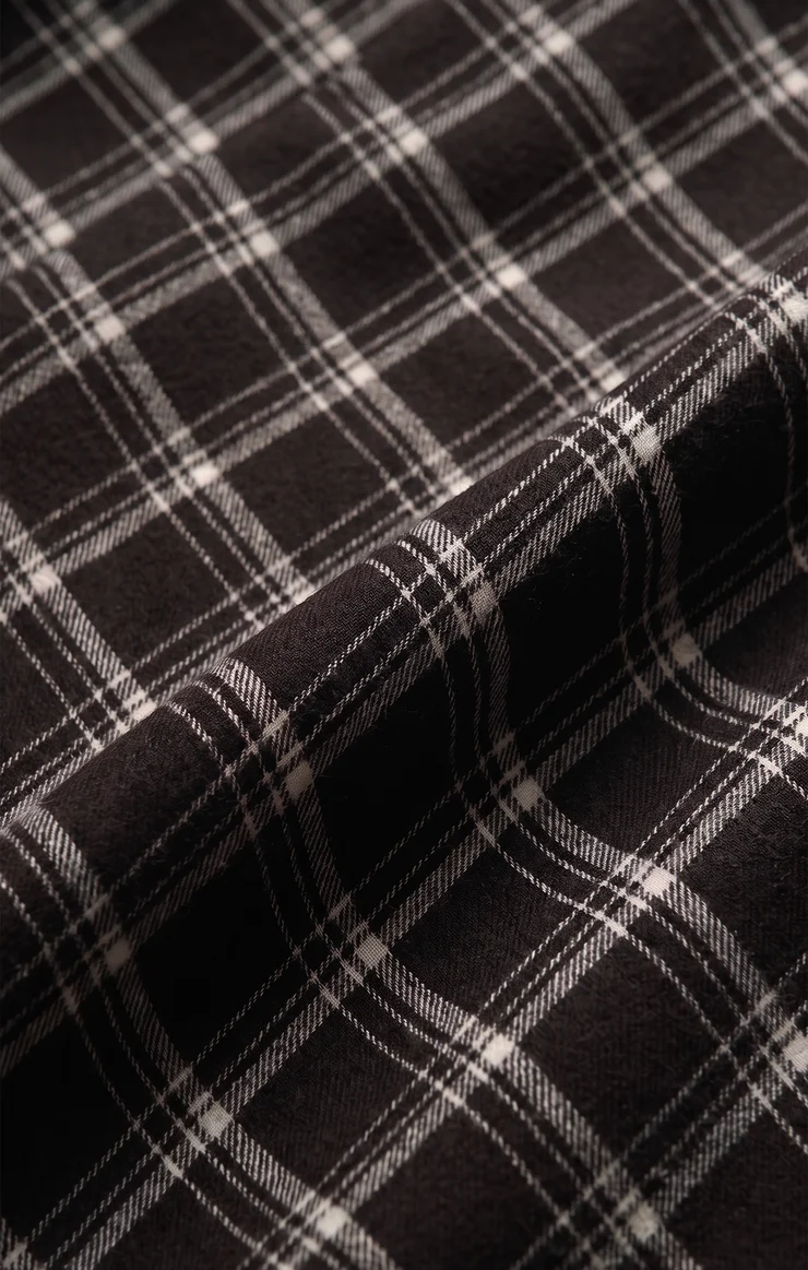 Europa Plaid Skirt-Ash Black