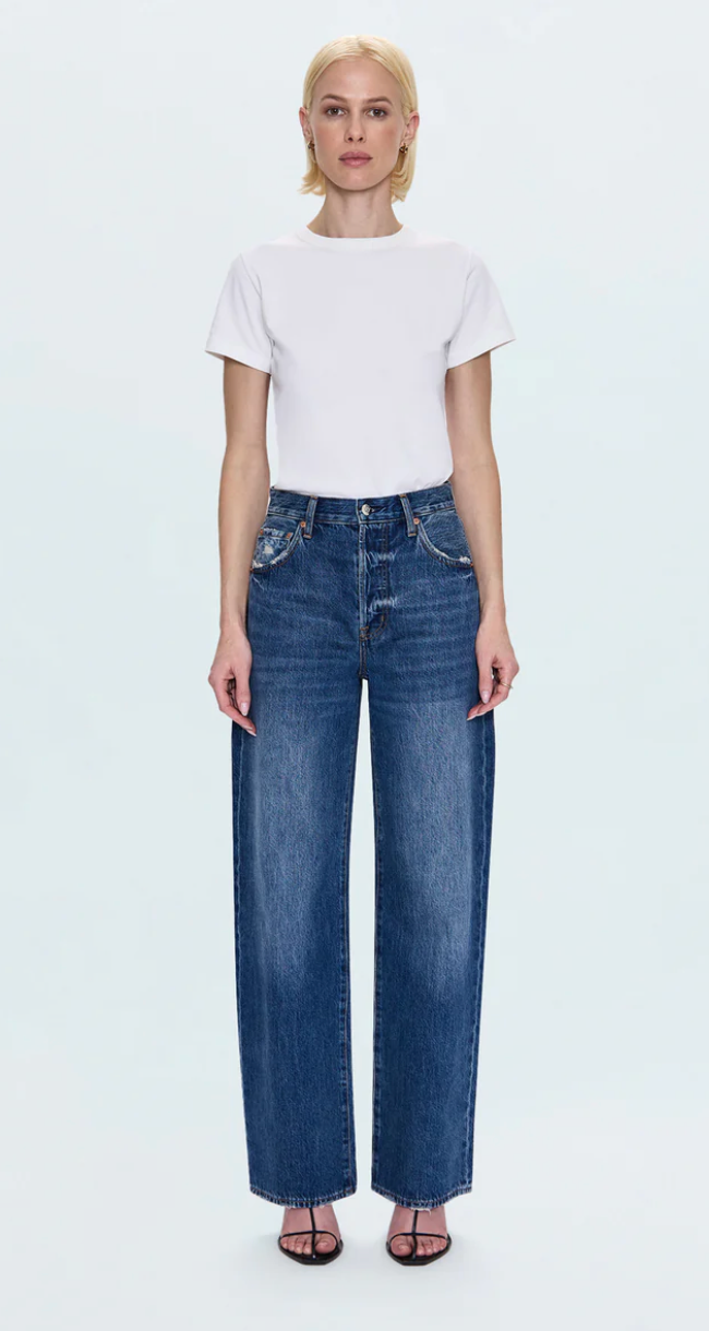 Tate High Rise Bowed Wide Leg Jean Fulton