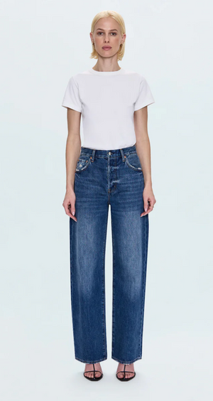 Tate High Rise Bowed Wide Leg Jean Fulton
