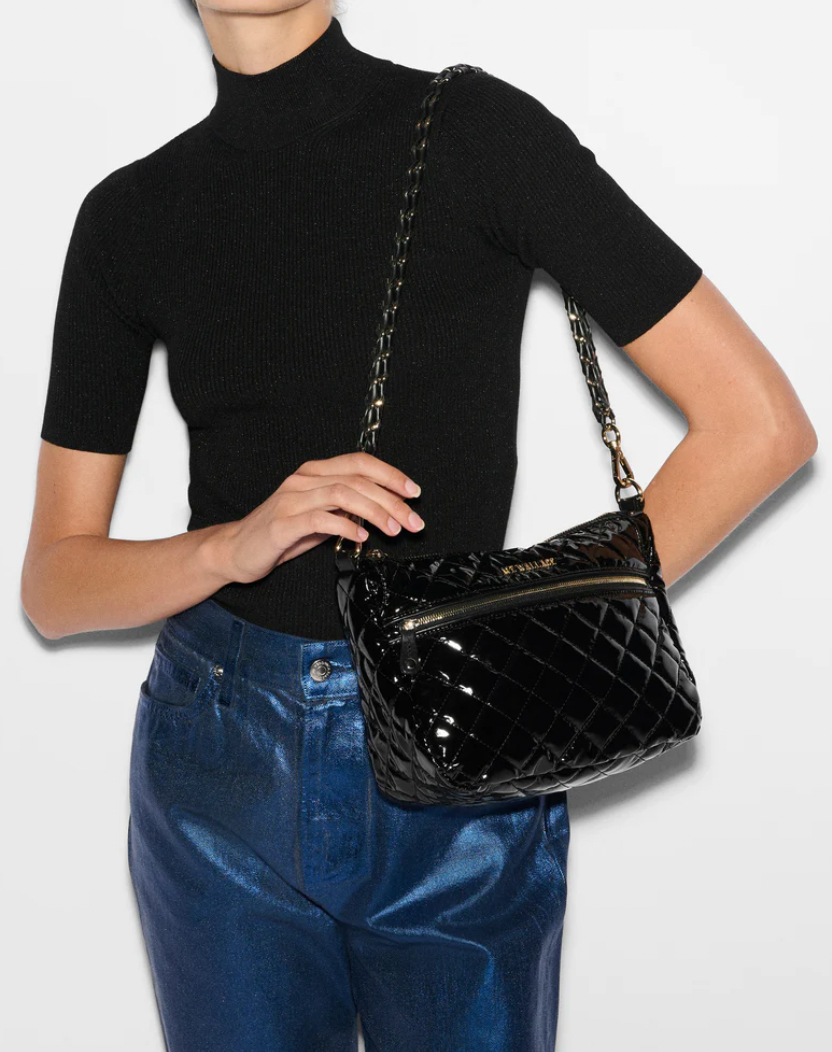 Crosby Ella Crossbody Black Lacquer