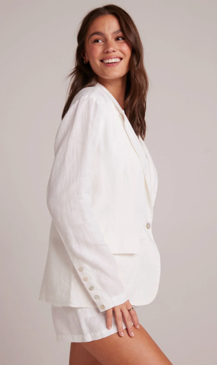 Easy Longline Blazer White