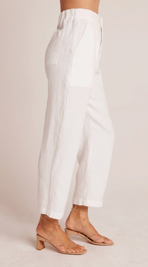 Relaxed Pleat Front Trouser White