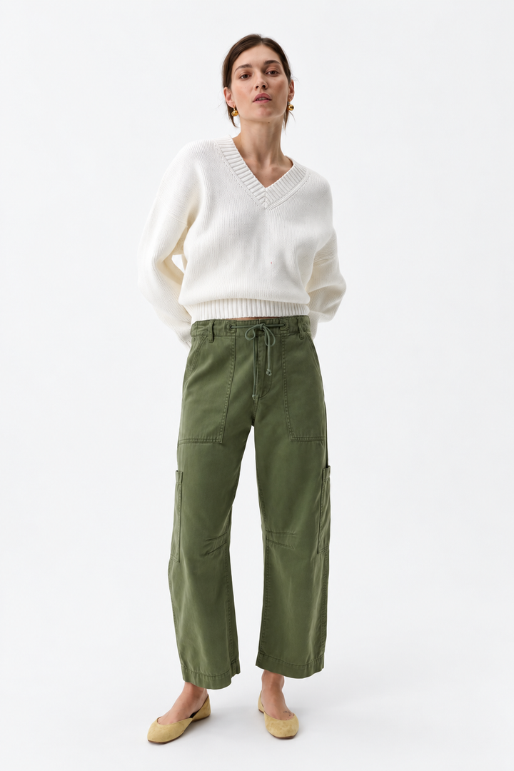 Sabrina Curved Utility Pant-Meadow