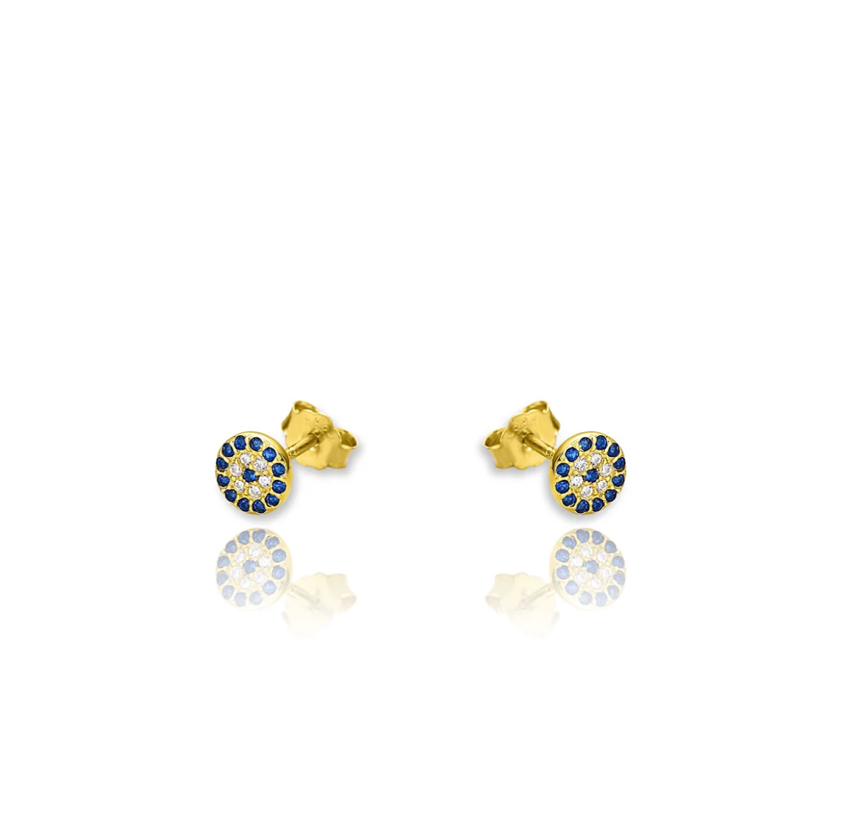 SS-Small Pave/Blue Stud